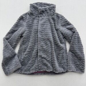 Patagonia Womens S Small Faux Fur Jacket Gray Pink Lined Plush Warm Cozy Coat‎